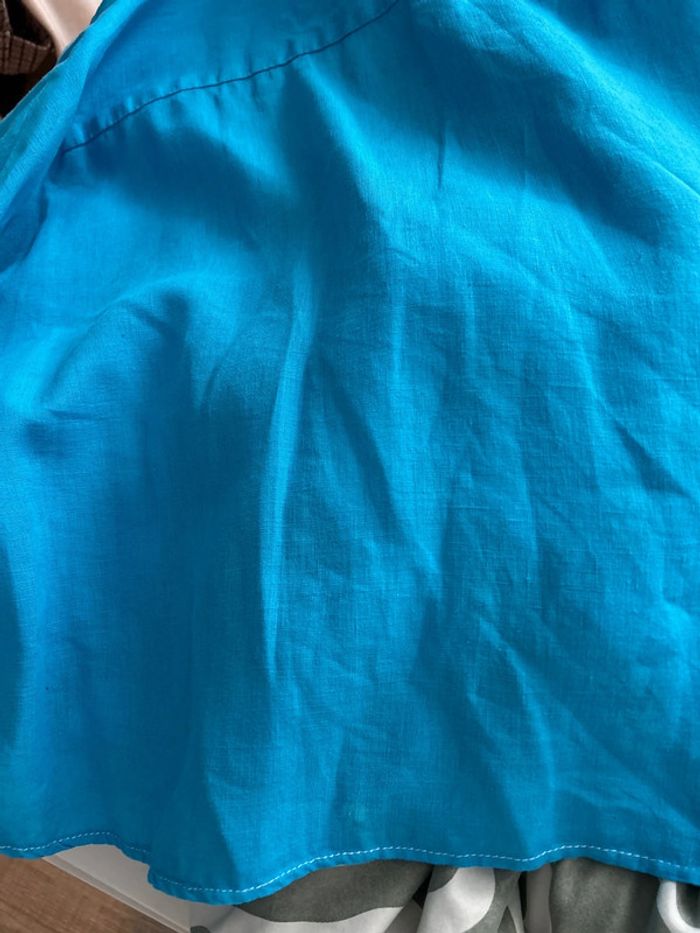 Chemise bleu lin Zara taille s - photo numéro 4