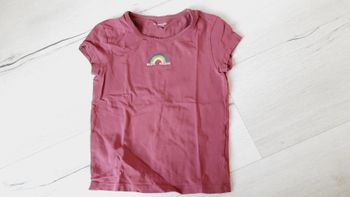Vêtement fille tee-shirt manches courtes violet arc en ciel Vert Baudet 6 ans