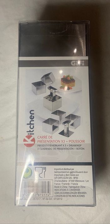 Lot de 3 emportes-piéces »Gifi »carrés