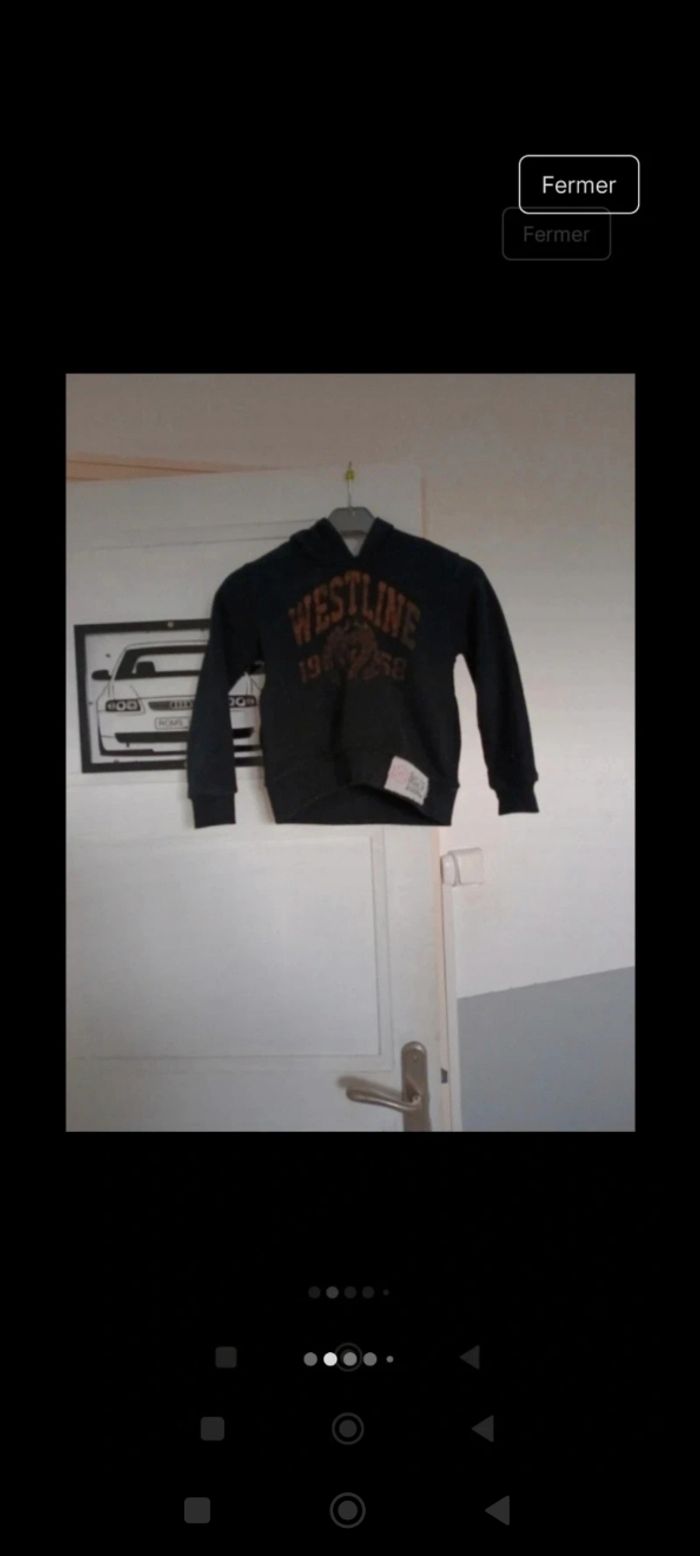 Pull à Capuche Garçon taille 4 ans en très bon état marque U.S.Mkayli - photo numéro 2