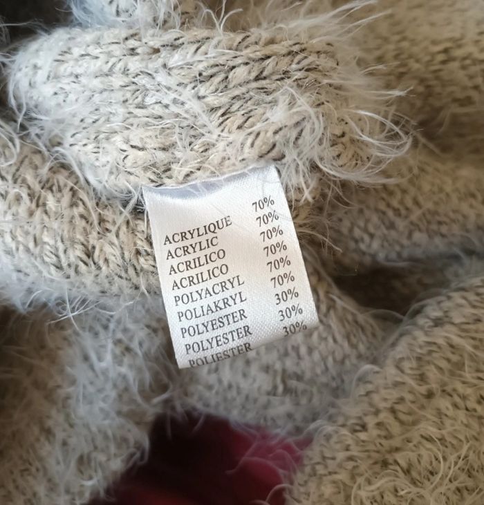 Pull d'Hiver Femme Gris avec un Noeud Noir au Dos 💐🌾 - photo numéro 5