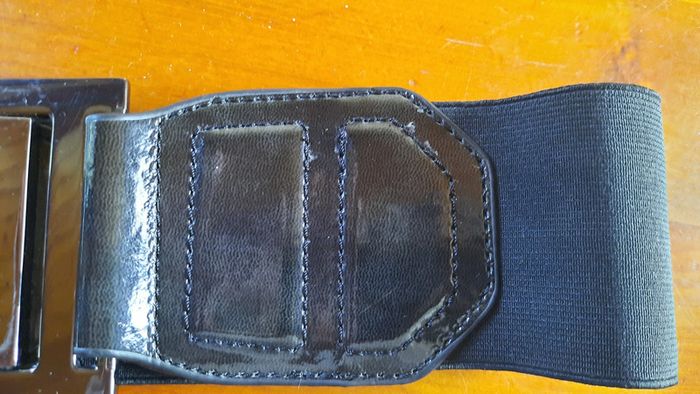 Ceinture noire élastique Mango, femme, taille 75 - photo numéro 2