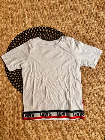 Tes shirt levis blanc bande