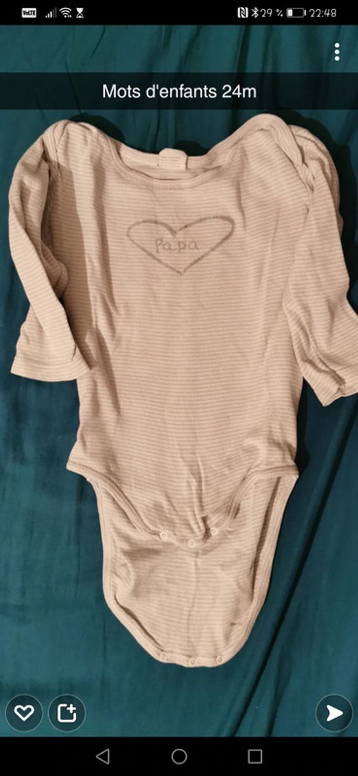 Bodies mixte manches longues papa