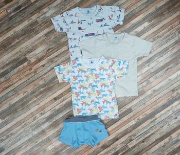Lot de 3 tee-shirts manches courtes Petit Bateau 3 ans 