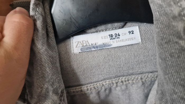 Veste en jean gris zara 18/24m 92cm - photo numéro 2