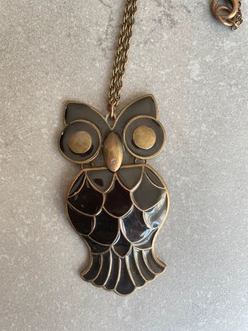 Collier long / sautoir super chouette 🦉 😁