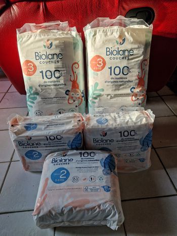 Couches Biolane taille 2 et 3