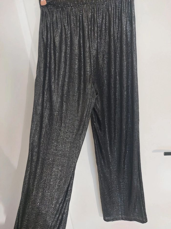 Pantalon  ample argenté