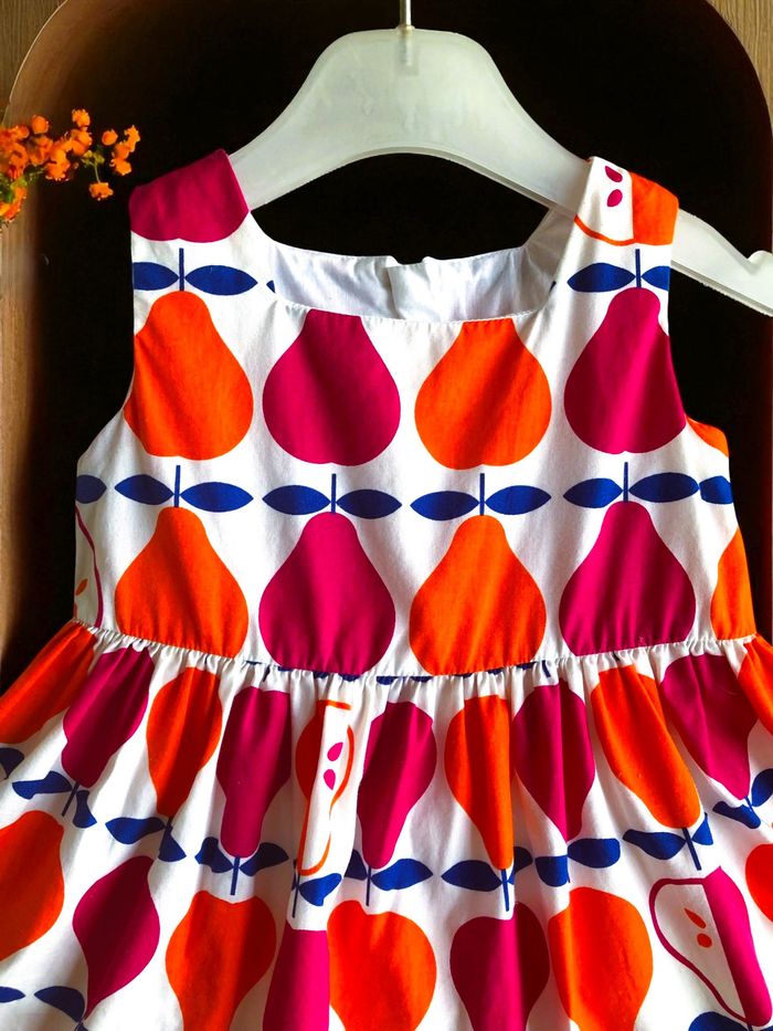 JACADI - 2P BÉBÉ FILLE MOTIF POIRES, ROBE + CULOTTE AUX TEINTES LUMINEUSES 6M - photo numéro 5