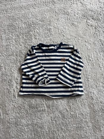 T-shirt manche longue marinière mini nous 6 mois tape à l’œil