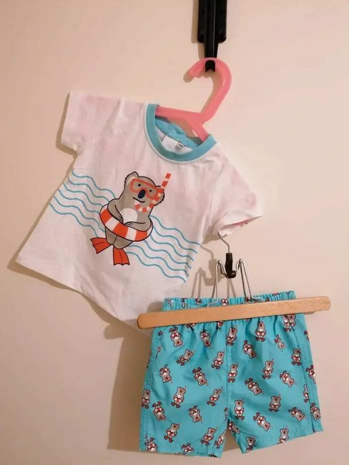 Maillot de bain Tee-shirt short 6 mois in extenso - photo numéro 2