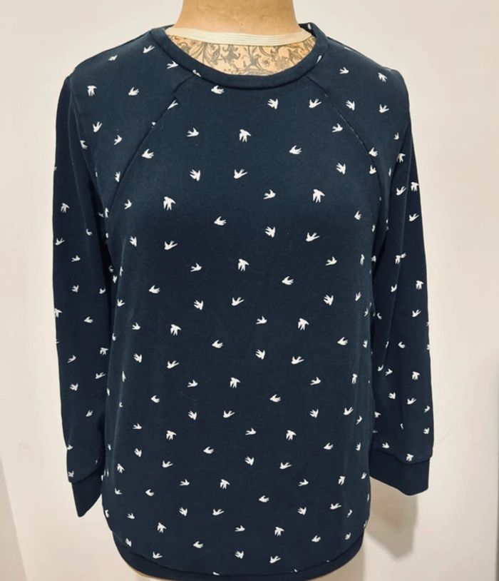 Sweat-shirt Kiabi imprimé oiseaux taille M