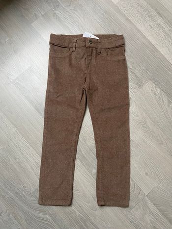 Pantalon jean slim marron détails dorée 4 ans 