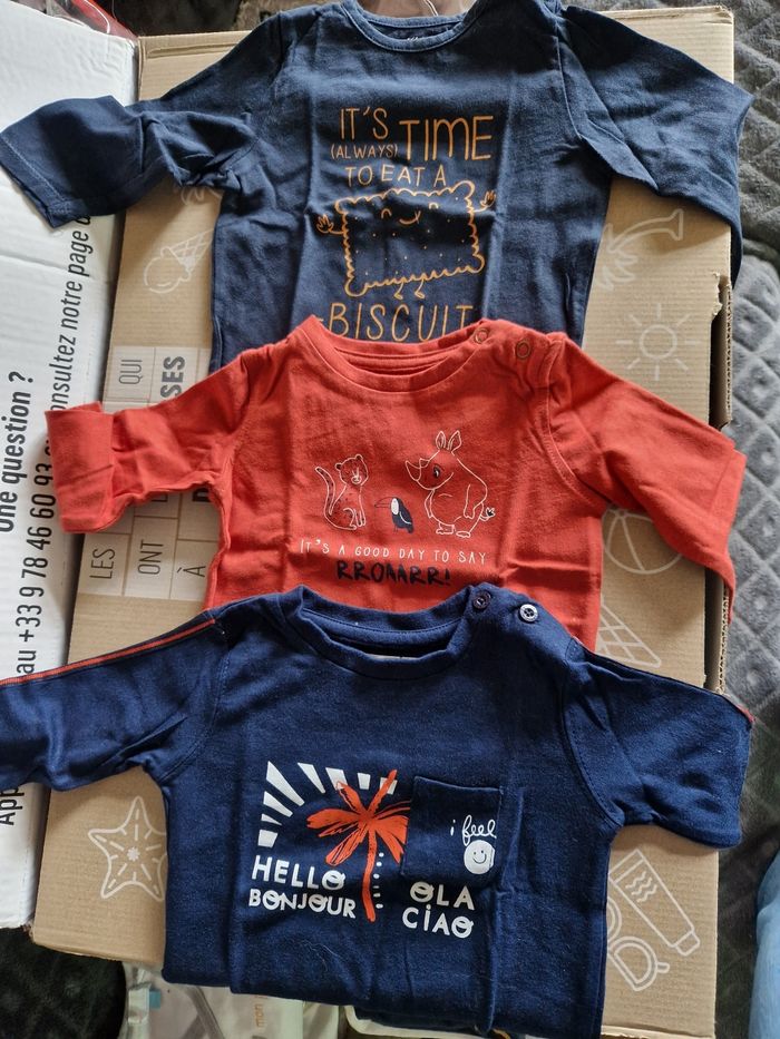 Lot 3 tee-shirt manche longue