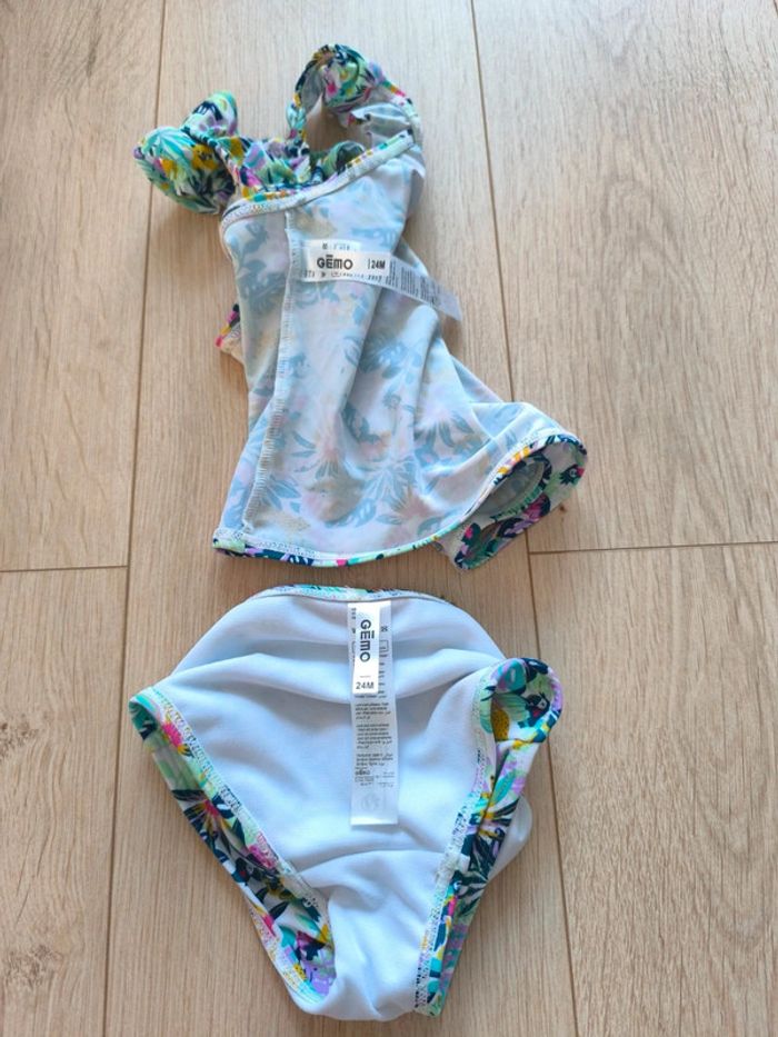 Maillot de bain 2 pièces bébé fille exotique / tropical Gemo - 24 mois - photo numéro 3