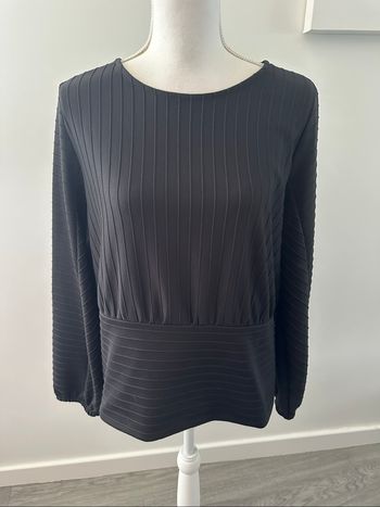 Blouse à rayures noire H&M T40 L
