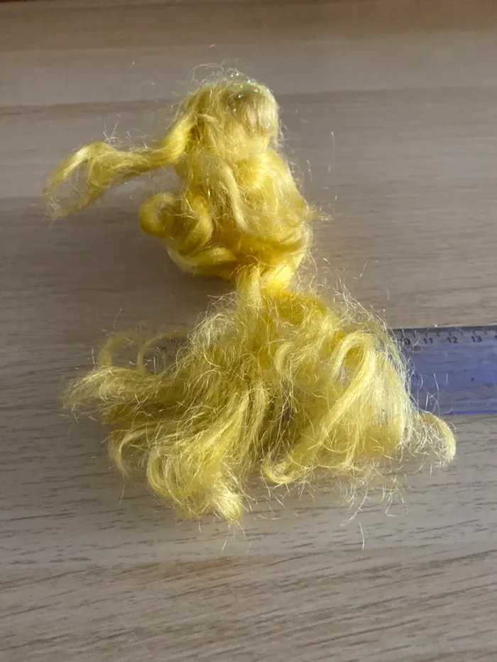 Mattel dame boucleline lady Lovely locks kitty chat cat jaune yellow 1988 - photo numéro 5