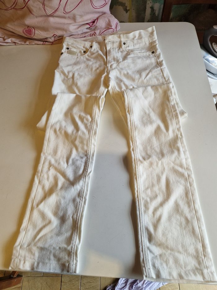 Jeans blanc  droit taille 34 , marque April 77 - photo numéro 4