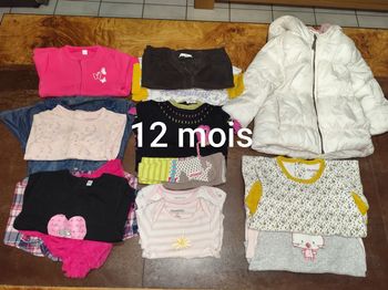 Lot vêtements fille 12 mois hiver