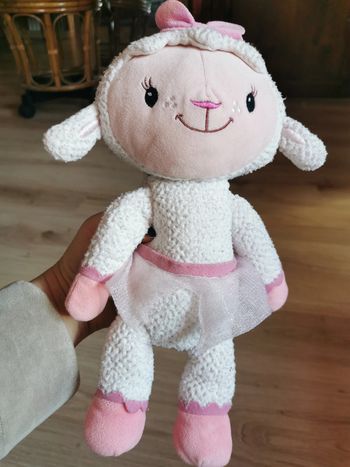 Doudou Mouton Blanc et Rose Jupette Tulle