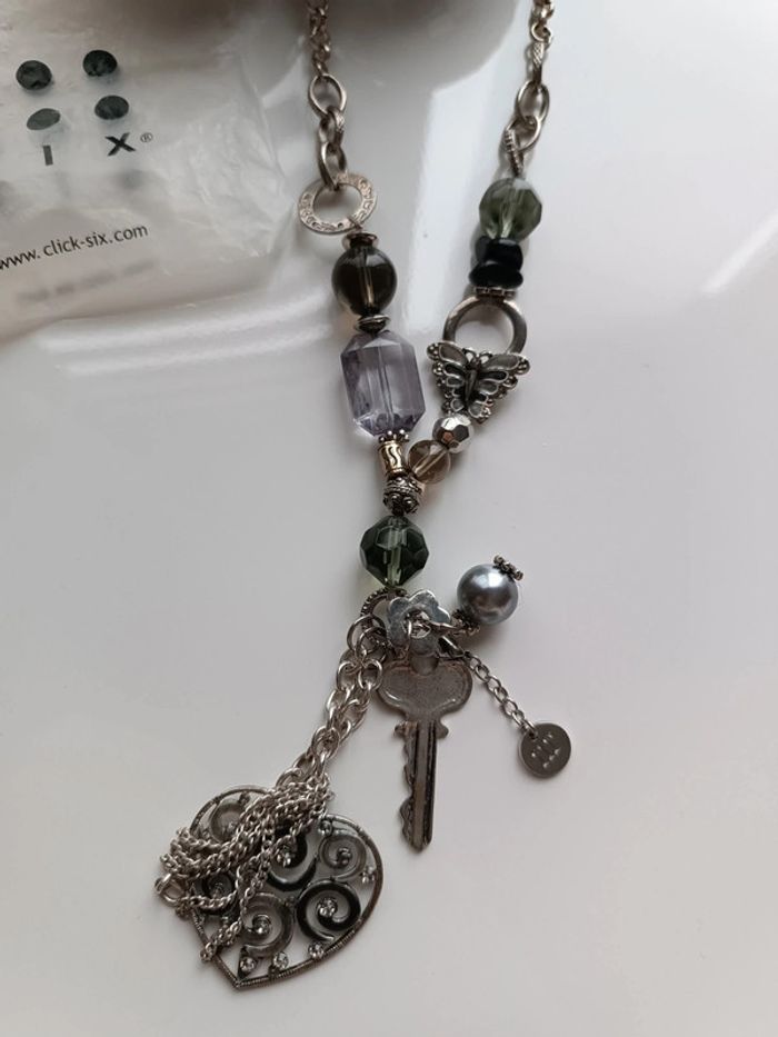 Collier sautoir avec plusieurs breloques - SIX - photo numéro 3