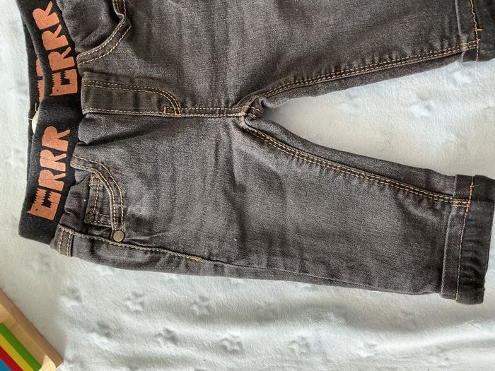 jean noir gris taille élastique 12 mois catimini doublé - photo numéro 6