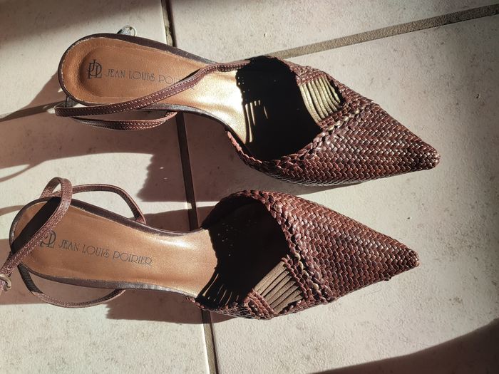 Chaussures ouvertes en cuir tressé - photo numéro 4