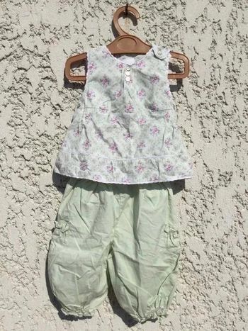 Pantalon et blouse jacadi 6 mois