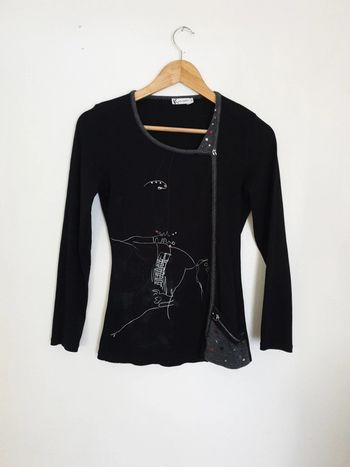 Top original manches longues strass