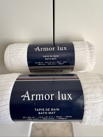 Lot de 2 Tapis de bain Armor-lux 50/80cm neuf
