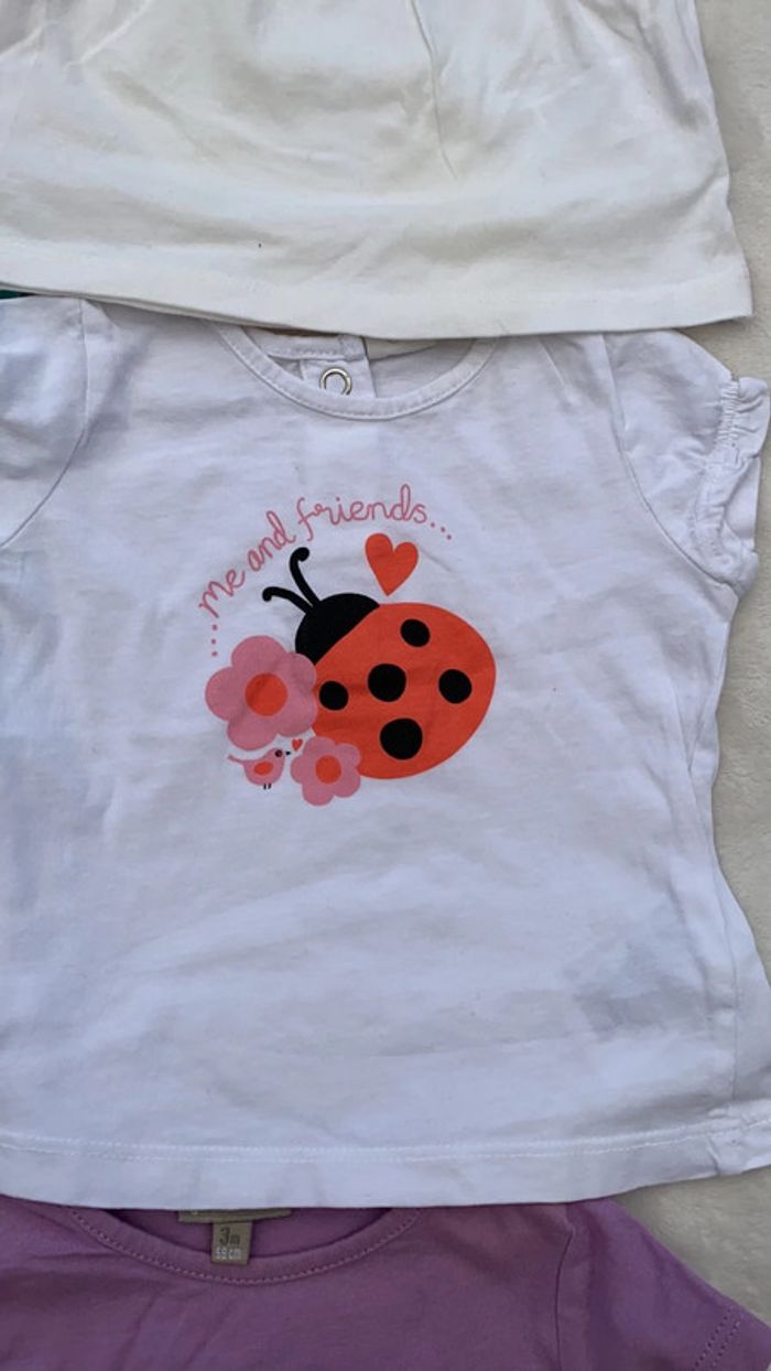 Lot de 9 t-shirt manche courte - 3 mois - photo numéro 6
