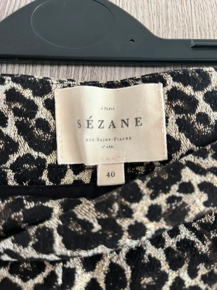 🐆 Pantalon Sézane - modèle  Clara léopard - T40 - Wild & Chic ! 🐆 - photo numéro 2