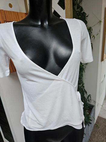In Wear blouse blanche croisée taille XS