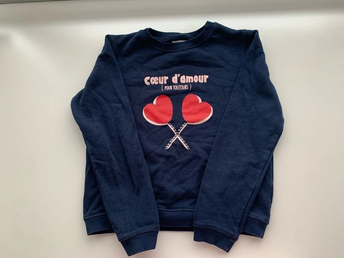 Pull cœur d’amour fille verbaudet 10 ans