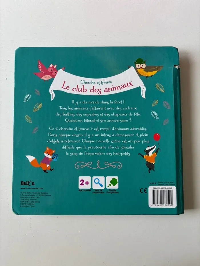 Livre cherche et trouve le club des animaux. Joyeux anniversaire. - photo numéro 12