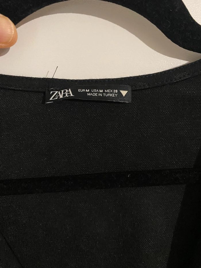 Robe Zara Courte Imprimée Polka Avec Ceinture Taille M - photo numéro 7