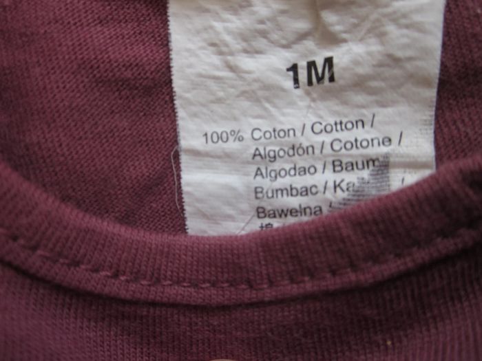 T-Shirt manches longues violet 1 mois - photo numéro 3