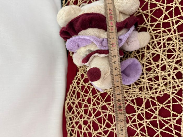 Doudou Boule BabyNat Souris. beige violette Bordeaux - photo numéro 4