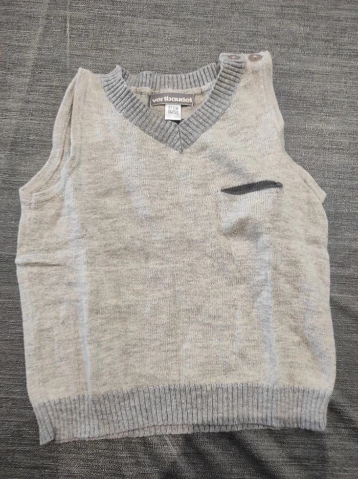 Pull sans manches Vertbaudet 6 mois 67 cm