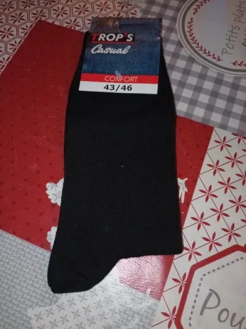 Chaussette confort homme tropes causal taille 43 46