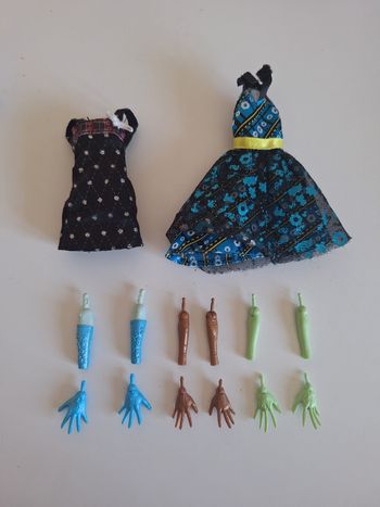 Robes Frankie Stein + avants bras et mains monster high