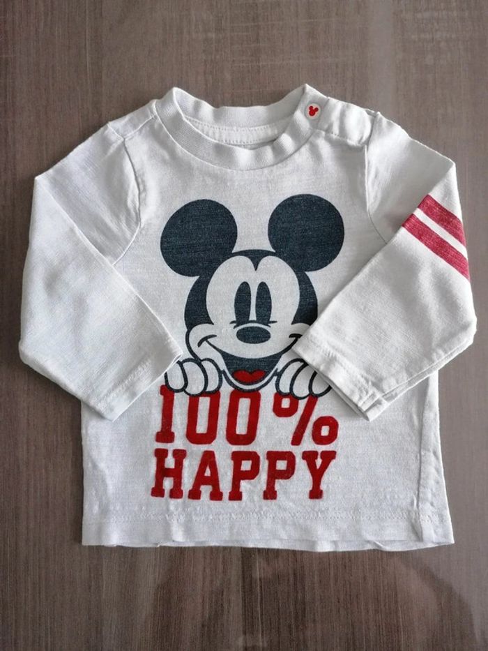 Ensemble T Shirt manches longues/ pantalon Mickey Disney 3 mois - photo numéro 2