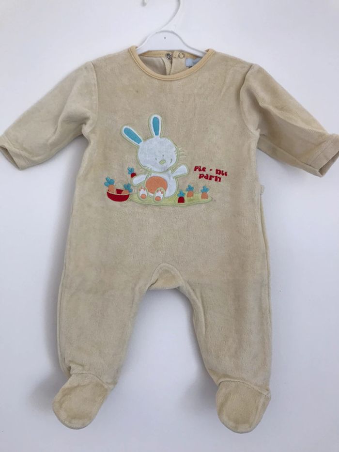 Lot 7 pyjamas velours 1 pièce bébé garçon 3 mois - photo numéro 3