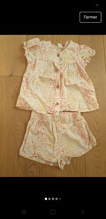 Ensemble short t-shirt taille 74u