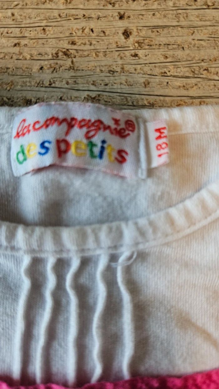 Ensemble blanc et fushia pour fille, La Compagnie des Petits, 18 mois, nickel - photo numéro 7
