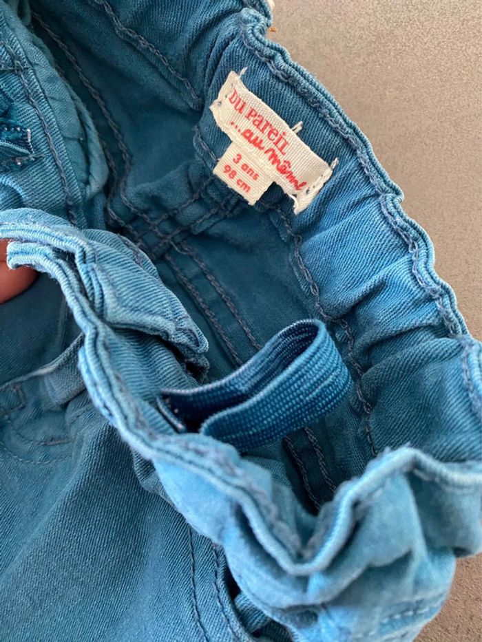 Pantalon turquoise DPAM 3 ans - photo numéro 3