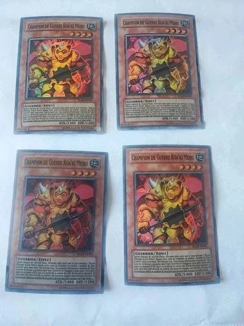 4 cartes Yu-Gi-Oh! Champion de guerre koa'ki meiru rgbt-fr081