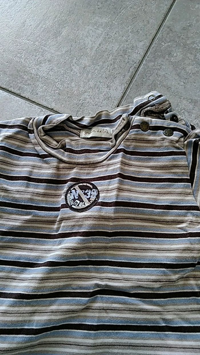 Tee-shirt manches longues garçon 18 mois - photo numéro 2