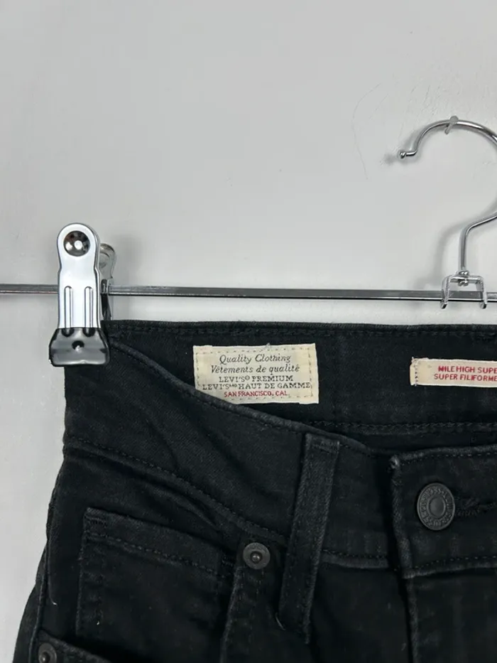 Jean Levi's Premium Femme Noir W26 L30 | Mile High Super Skinny | Taille FR36 | Très Bon État BP245 - photo numéro 4